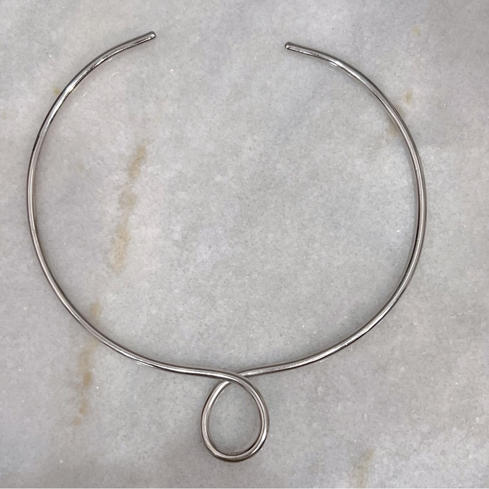 Sterling Silver Turquoise Large Pendant with Loop Choker - Picture 10 of 16